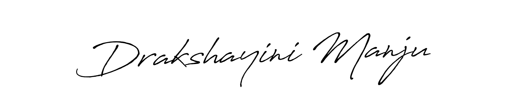 Design your own signature with our free online signature maker. With this signature software, you can create a handwritten (Antro_Vectra_Bolder) signature for name Drakshayini Manju. Drakshayini Manju signature style 7 images and pictures png