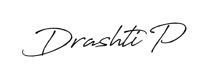 It looks lik you need a new signature style for name Drashti P. Design unique handwritten (Antro_Vectra_Bolder) signature with our free signature maker in just a few clicks. Drashti P signature style 7 images and pictures png