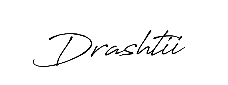 Use a signature maker to create a handwritten signature online. With this signature software, you can design (Antro_Vectra_Bolder) your own signature for name Drashtii. Drashtii signature style 7 images and pictures png