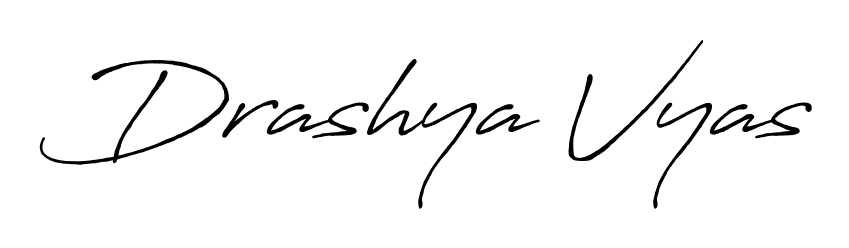 Style your name Drashya Vyas with confidence using Antro_Vectra_Bolder signature design. Simple, elegant, and ready for immediate document use. Drashya Vyas signature style 7 images and pictures png