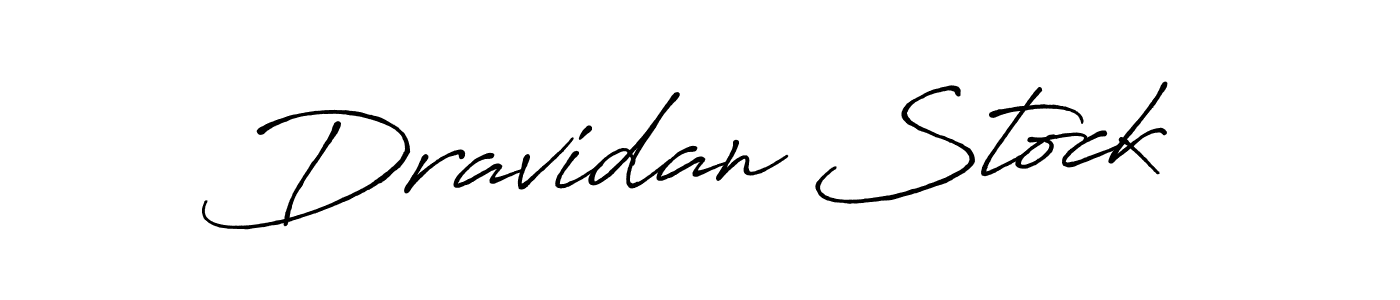 Also we have Dravidan Stock name is the best signature style. Create professional handwritten signature collection using Antro_Vectra_Bolder autograph style. Dravidan Stock signature style 7 images and pictures png