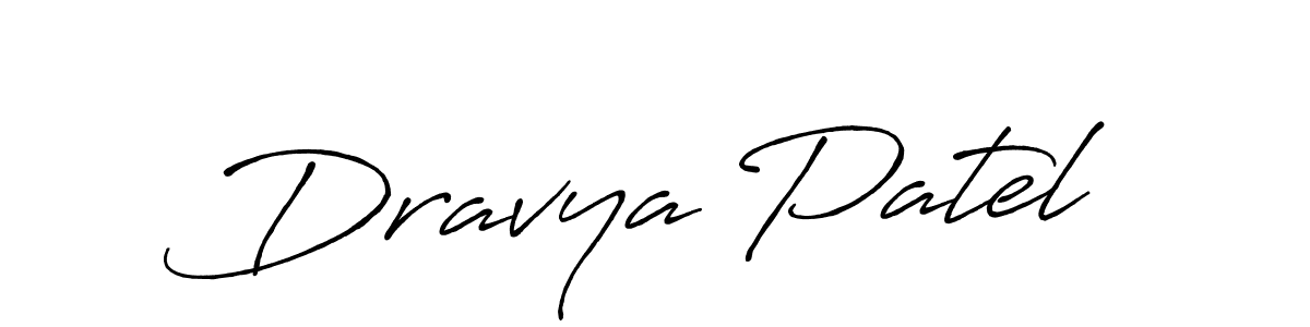 Make a short Dravya Patel signature style. Manage your documents anywhere anytime using Antro_Vectra_Bolder. Create and add eSignatures, submit forms, share and send files easily. Dravya Patel signature style 7 images and pictures png