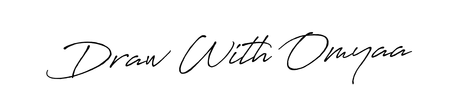 Also You can easily find your signature by using the search form. We will create Draw With Omyaa name handwritten signature images for you free of cost using Antro_Vectra_Bolder sign style. Draw With Omyaa signature style 7 images and pictures png