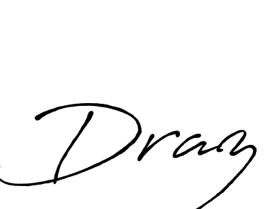 Make a beautiful signature design for name Draz. With this signature (Antro_Vectra_Bolder) style, you can create a handwritten signature for free. Draz signature style 7 images and pictures png