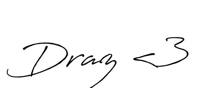 The best way (Antro_Vectra_Bolder) to make a short signature is to pick only two or three words in your name. The name Draz <3 include a total of six letters. For converting this name. Draz <3 signature style 7 images and pictures png