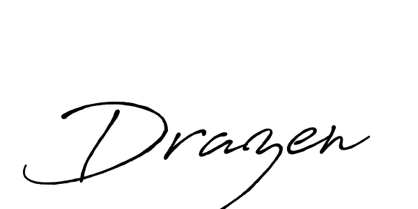 Create a beautiful signature design for name Drazen. With this signature (Antro_Vectra_Bolder) fonts, you can make a handwritten signature for free. Drazen signature style 7 images and pictures png