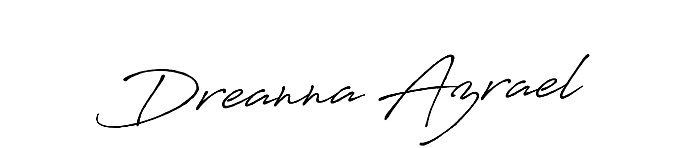 Dreanna Azrael stylish signature style. Best Handwritten Sign (Antro_Vectra_Bolder) for my name. Handwritten Signature Collection Ideas for my name Dreanna Azrael. Dreanna Azrael signature style 7 images and pictures png