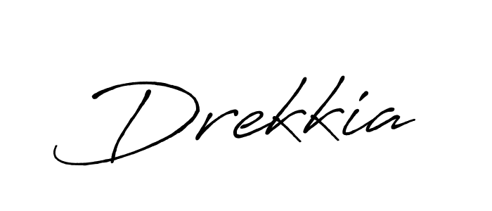 The best way (Antro_Vectra_Bolder) to make a short signature is to pick only two or three words in your name. The name Drekkia include a total of six letters. For converting this name. Drekkia signature style 7 images and pictures png