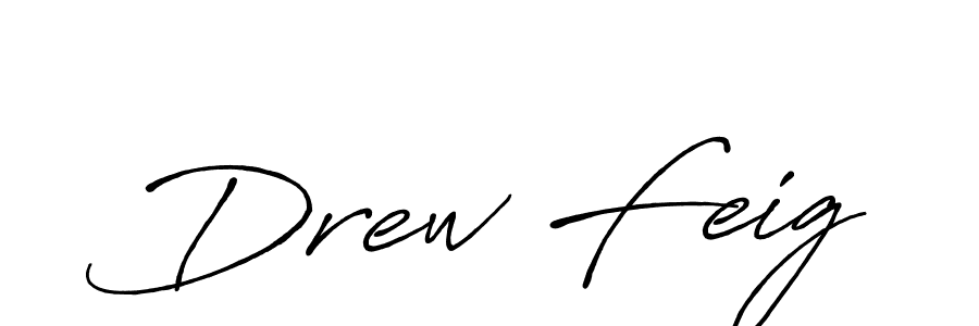 Design your own signature with our free online signature maker. With this signature software, you can create a handwritten (Antro_Vectra_Bolder) signature for name Drew Feig. Drew Feig signature style 7 images and pictures png