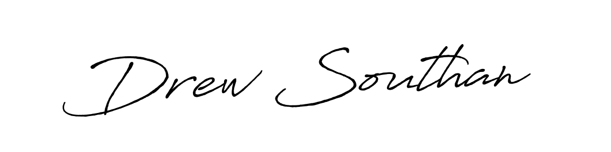 Drew Southan stylish signature style. Best Handwritten Sign (Antro_Vectra_Bolder) for my name. Handwritten Signature Collection Ideas for my name Drew Southan. Drew Southan signature style 7 images and pictures png