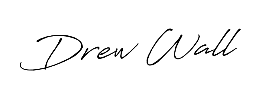 Drew Wall stylish signature style. Best Handwritten Sign (Antro_Vectra_Bolder) for my name. Handwritten Signature Collection Ideas for my name Drew Wall. Drew Wall signature style 7 images and pictures png
