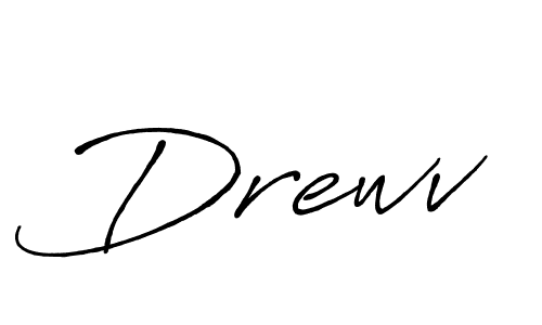 How to make Drewv signature? Antro_Vectra_Bolder is a professional autograph style. Create handwritten signature for Drewv name. Drewv signature style 7 images and pictures png