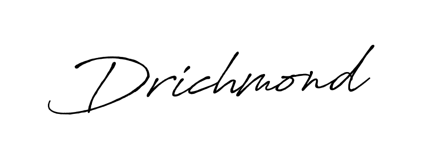 Drichmond stylish signature style. Best Handwritten Sign (Antro_Vectra_Bolder) for my name. Handwritten Signature Collection Ideas for my name Drichmond. Drichmond signature style 7 images and pictures png