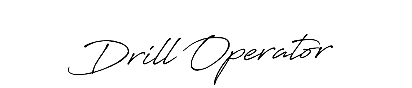 Drill Operator stylish signature style. Best Handwritten Sign (Antro_Vectra_Bolder) for my name. Handwritten Signature Collection Ideas for my name Drill Operator. Drill Operator signature style 7 images and pictures png