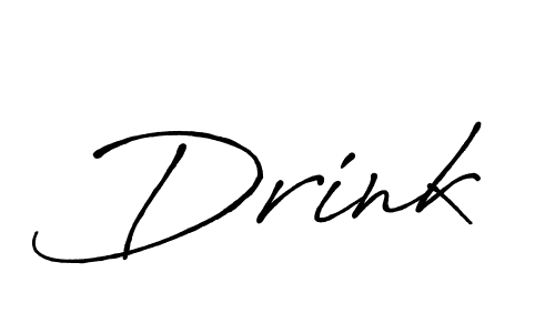 Drink stylish signature style. Best Handwritten Sign (Antro_Vectra_Bolder) for my name. Handwritten Signature Collection Ideas for my name Drink. Drink signature style 7 images and pictures png