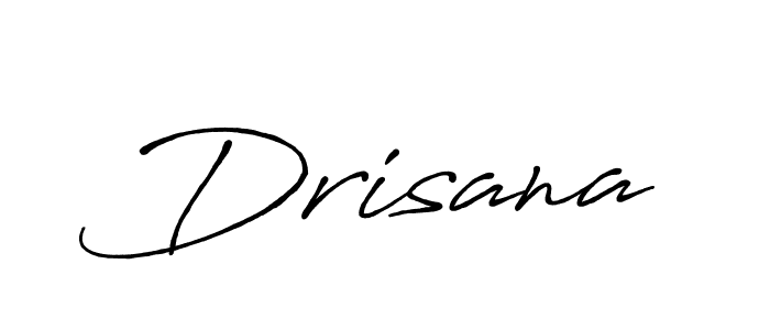Use a signature maker to create a handwritten signature online. With this signature software, you can design (Antro_Vectra_Bolder) your own signature for name Drisana. Drisana signature style 7 images and pictures png