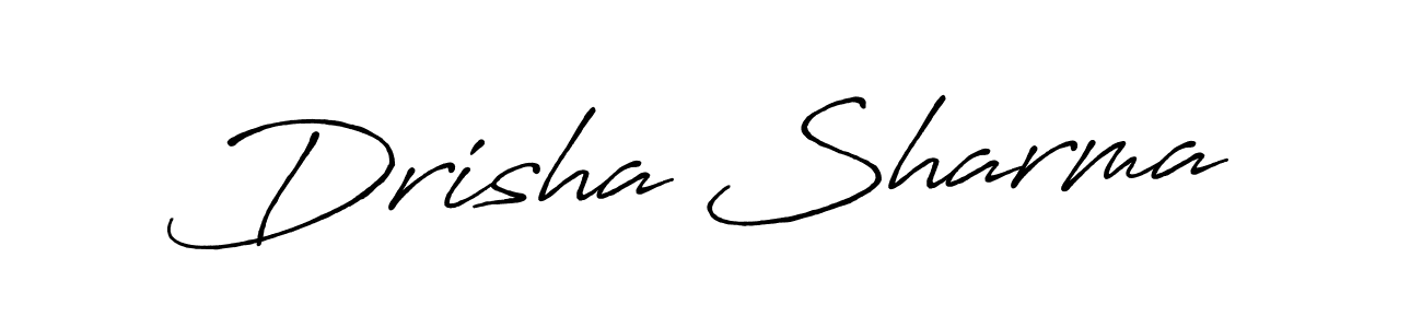 The best way (Antro_Vectra_Bolder) to make a short signature is to pick only two or three words in your name. The name Drisha Sharma include a total of six letters. For converting this name. Drisha Sharma signature style 7 images and pictures png