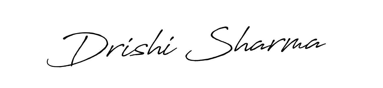 Make a beautiful signature design for name Drishi Sharma. With this signature (Antro_Vectra_Bolder) style, you can create a handwritten signature for free. Drishi Sharma signature style 7 images and pictures png