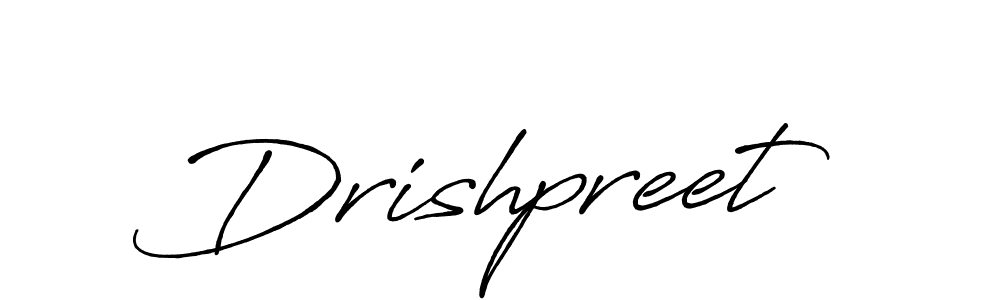 How to make Drishpreet name signature. Use Antro_Vectra_Bolder style for creating short signs online. This is the latest handwritten sign. Drishpreet signature style 7 images and pictures png