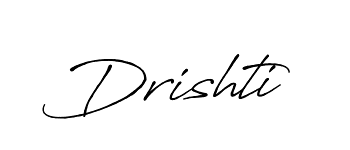 Create a beautiful signature design for name Drishti. With this signature (Antro_Vectra_Bolder) fonts, you can make a handwritten signature for free. Drishti signature style 7 images and pictures png