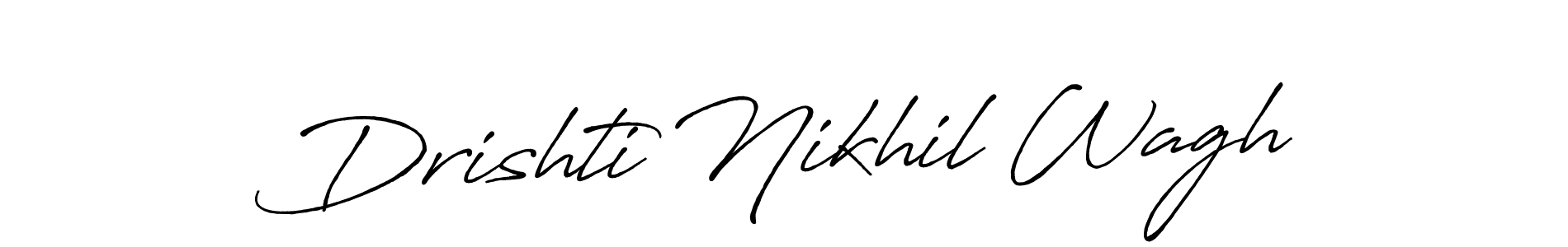 How to make Drishti Nikhil Wagh signature? Antro_Vectra_Bolder is a professional autograph style. Create handwritten signature for Drishti Nikhil Wagh name. Drishti Nikhil Wagh signature style 7 images and pictures png