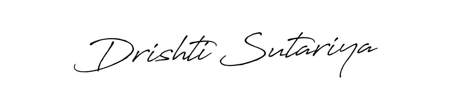 Similarly Antro_Vectra_Bolder is the best handwritten signature design. Signature creator online .You can use it as an online autograph creator for name Drishti Sutariya. Drishti Sutariya signature style 7 images and pictures png