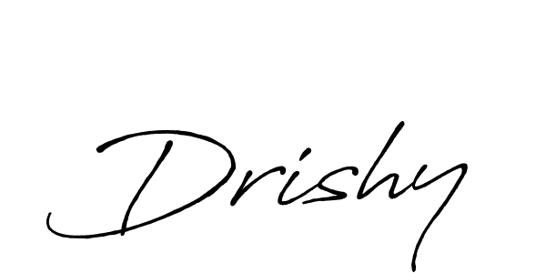 Design your own signature with our free online signature maker. With this signature software, you can create a handwritten (Antro_Vectra_Bolder) signature for name Drishy. Drishy signature style 7 images and pictures png