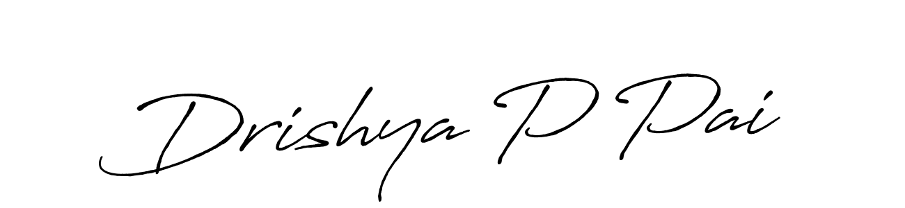 Also You can easily find your signature by using the search form. We will create Drishya P Pai name handwritten signature images for you free of cost using Antro_Vectra_Bolder sign style. Drishya P Pai signature style 7 images and pictures png