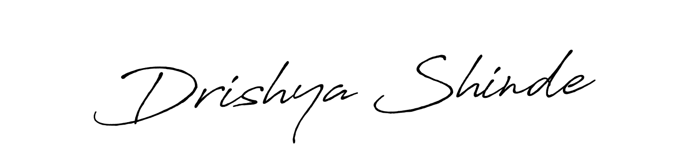 Create a beautiful signature design for name Drishya Shinde. With this signature (Antro_Vectra_Bolder) fonts, you can make a handwritten signature for free. Drishya Shinde signature style 7 images and pictures png