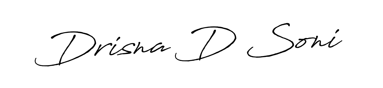 Also we have Drisna D Soni name is the best signature style. Create professional handwritten signature collection using Antro_Vectra_Bolder autograph style. Drisna D Soni signature style 7 images and pictures png