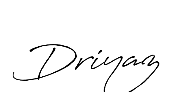 Use a signature maker to create a handwritten signature online. With this signature software, you can design (Antro_Vectra_Bolder) your own signature for name Driyaz. Driyaz signature style 7 images and pictures png