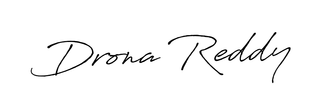 How to make Drona Reddy name signature. Use Antro_Vectra_Bolder style for creating short signs online. This is the latest handwritten sign. Drona Reddy signature style 7 images and pictures png