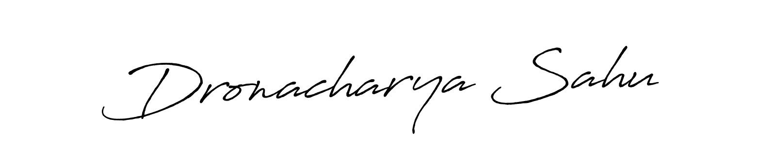 Create a beautiful signature design for name Dronacharya Sahu. With this signature (Antro_Vectra_Bolder) fonts, you can make a handwritten signature for free. Dronacharya Sahu signature style 7 images and pictures png