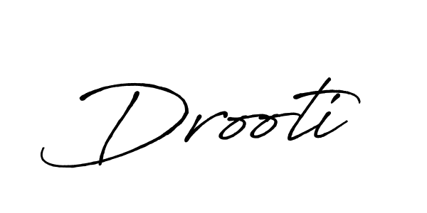 if you are searching for the best signature style for your name Drooti. so please give up your signature search. here we have designed multiple signature styles  using Antro_Vectra_Bolder. Drooti signature style 7 images and pictures png