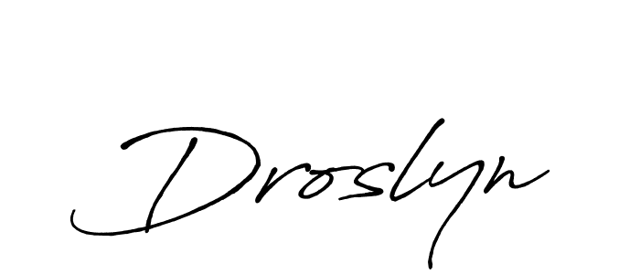 You should practise on your own different ways (Antro_Vectra_Bolder) to write your name (Droslyn) in signature. don't let someone else do it for you. Droslyn signature style 7 images and pictures png