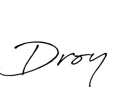 How to make Droy signature? Antro_Vectra_Bolder is a professional autograph style. Create handwritten signature for Droy name. Droy signature style 7 images and pictures png