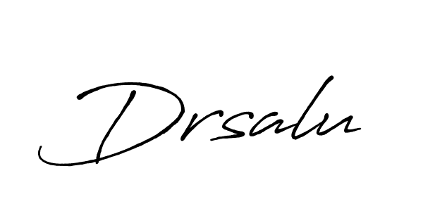 Use a signature maker to create a handwritten signature online. With this signature software, you can design (Antro_Vectra_Bolder) your own signature for name Drsalu. Drsalu signature style 7 images and pictures png