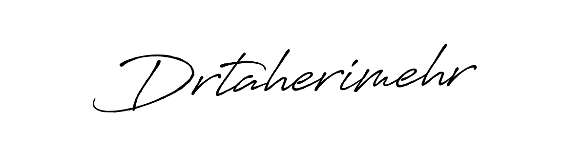 How to make Drtaherimehr signature? Antro_Vectra_Bolder is a professional autograph style. Create handwritten signature for Drtaherimehr name. Drtaherimehr signature style 7 images and pictures png