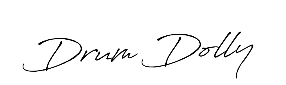 Use a signature maker to create a handwritten signature online. With this signature software, you can design (Antro_Vectra_Bolder) your own signature for name Drum Dolly. Drum Dolly signature style 7 images and pictures png