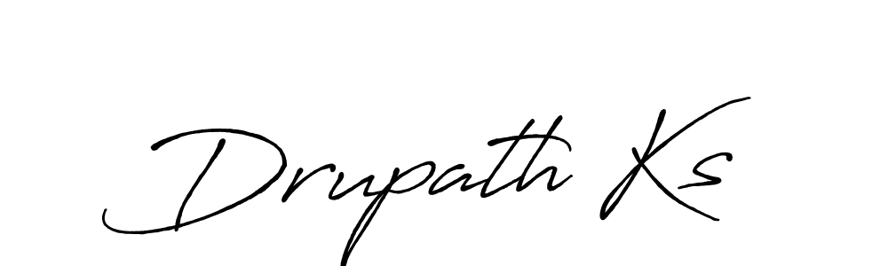 Design your own signature with our free online signature maker. With this signature software, you can create a handwritten (Antro_Vectra_Bolder) signature for name Drupath Ks. Drupath Ks signature style 7 images and pictures png