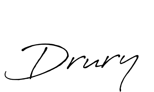 Use a signature maker to create a handwritten signature online. With this signature software, you can design (Antro_Vectra_Bolder) your own signature for name Drury. Drury signature style 7 images and pictures png