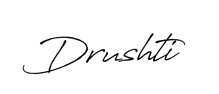 if you are searching for the best signature style for your name Drushti. so please give up your signature search. here we have designed multiple signature styles  using Antro_Vectra_Bolder. Drushti signature style 7 images and pictures png