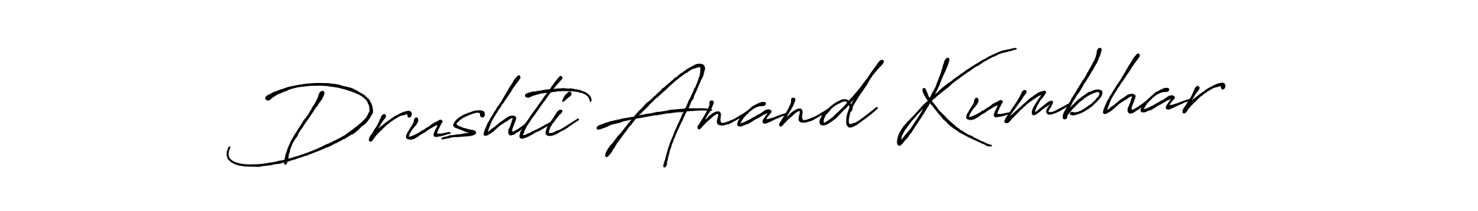 How to make Drushti Anand Kumbhar signature? Antro_Vectra_Bolder is a professional autograph style. Create handwritten signature for Drushti Anand Kumbhar name. Drushti Anand Kumbhar signature style 7 images and pictures png