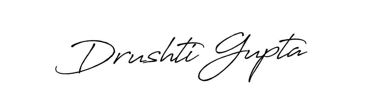 How to make Drushti Gupta signature? Antro_Vectra_Bolder is a professional autograph style. Create handwritten signature for Drushti Gupta name. Drushti Gupta signature style 7 images and pictures png