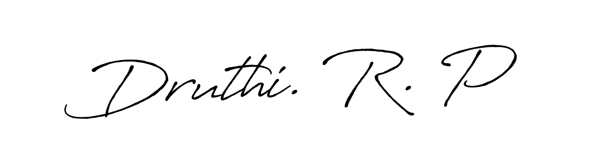 You should practise on your own different ways (Antro_Vectra_Bolder) to write your name (Druthi. R. P) in signature. don't let someone else do it for you. Druthi. R. P signature style 7 images and pictures png