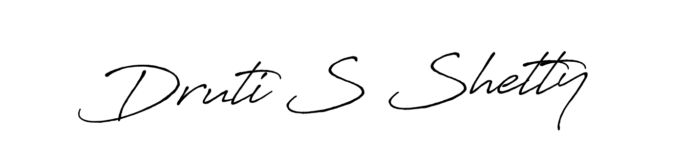 Also You can easily find your signature by using the search form. We will create Druti S Shetty name handwritten signature images for you free of cost using Antro_Vectra_Bolder sign style. Druti S Shetty signature style 7 images and pictures png