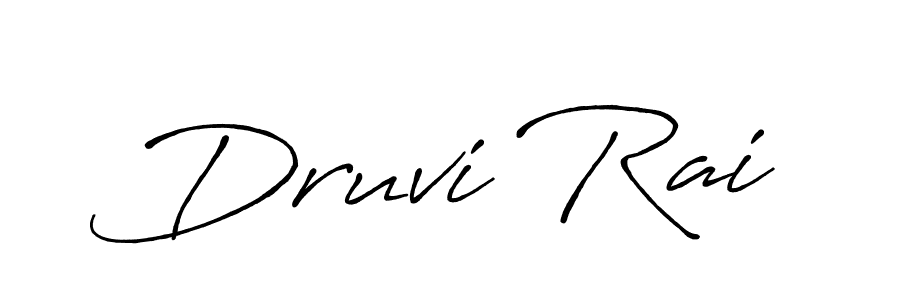 Similarly Antro_Vectra_Bolder is the best handwritten signature design. Signature creator online .You can use it as an online autograph creator for name Druvi Rai. Druvi Rai signature style 7 images and pictures png