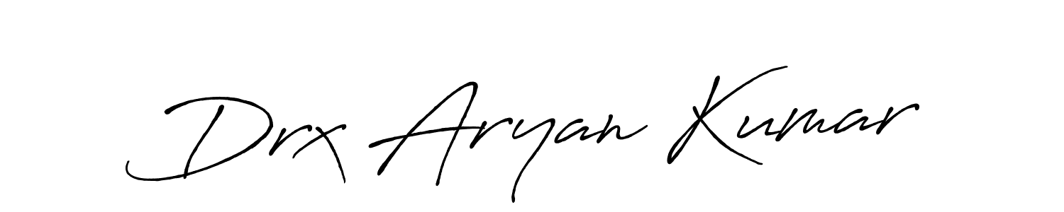 Use a signature maker to create a handwritten signature online. With this signature software, you can design (Antro_Vectra_Bolder) your own signature for name Drx Aryan Kumar. Drx Aryan Kumar signature style 7 images and pictures png
