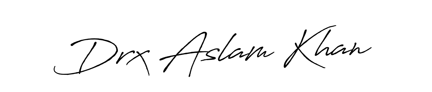 It looks lik you need a new signature style for name Drx Aslam Khan. Design unique handwritten (Antro_Vectra_Bolder) signature with our free signature maker in just a few clicks. Drx Aslam Khan signature style 7 images and pictures png
