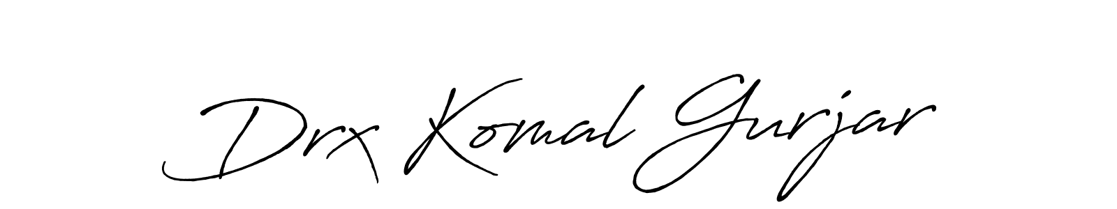 How to make Drx Komal Gurjar signature? Antro_Vectra_Bolder is a professional autograph style. Create handwritten signature for Drx Komal Gurjar name. Drx Komal Gurjar signature style 7 images and pictures png